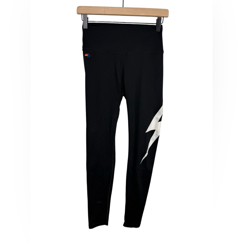 Aviator Nation Full Length Hi Rise Bolt Leggings Size Small - Picture 4 of 9